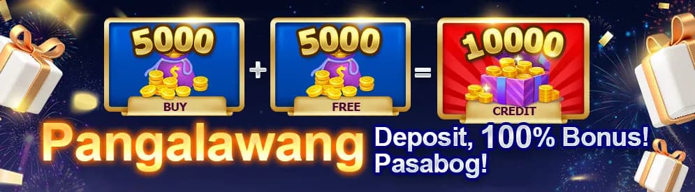Pangalawang Deposit, 100% Bonus!