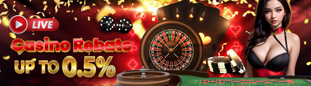 live casino rebate up to 0.5%