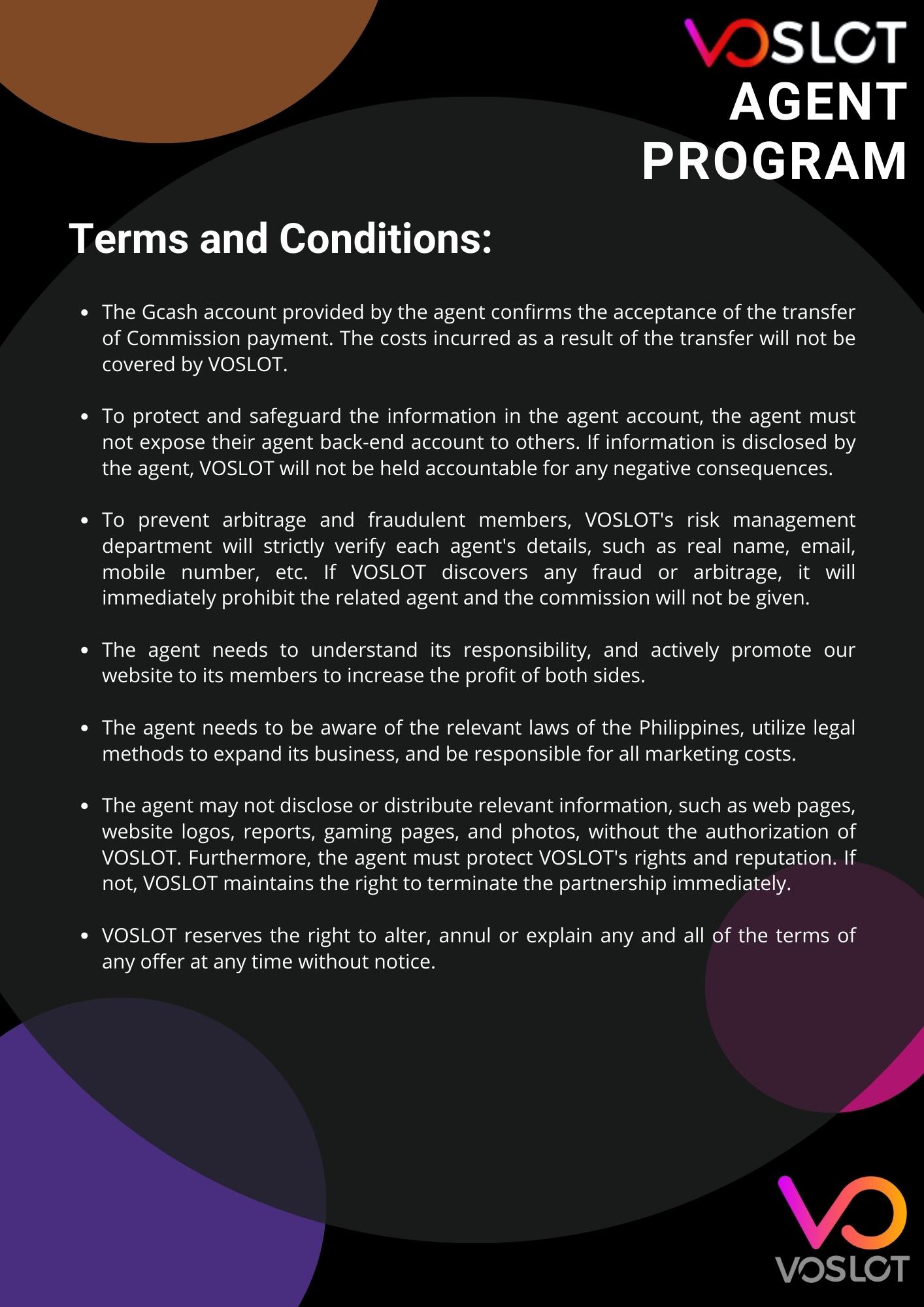 terms and conditions